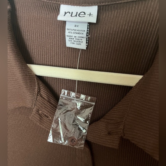 Brown rue21 shirt 3x versatile for shirt or cardigan - Picture 3 of 6